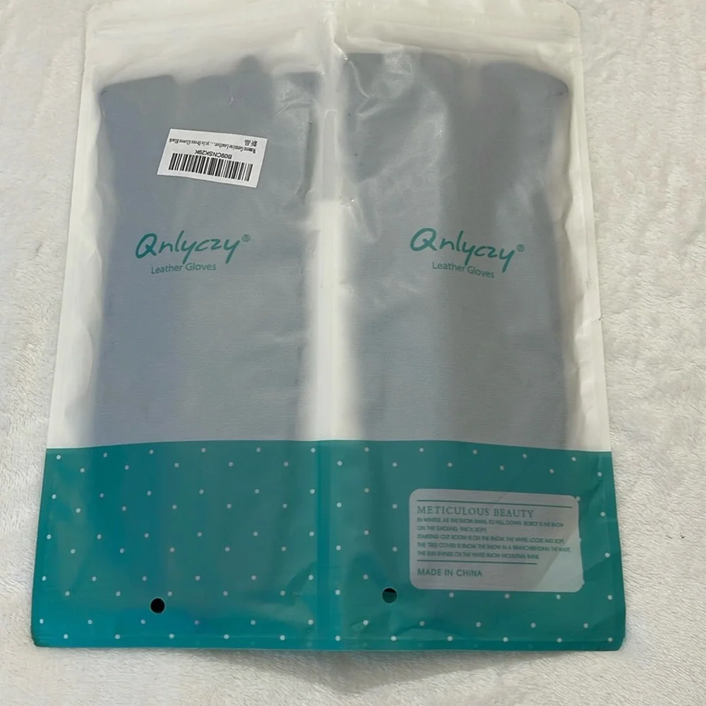 QNLYCZY LEATHER GLOVES WOMENS SIZE L NEW